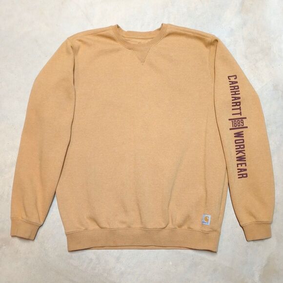 Carhartt Sweatshirt Men's Large Tall Spellout Workwear Crewneck Original Fit - Picture 1 of 8